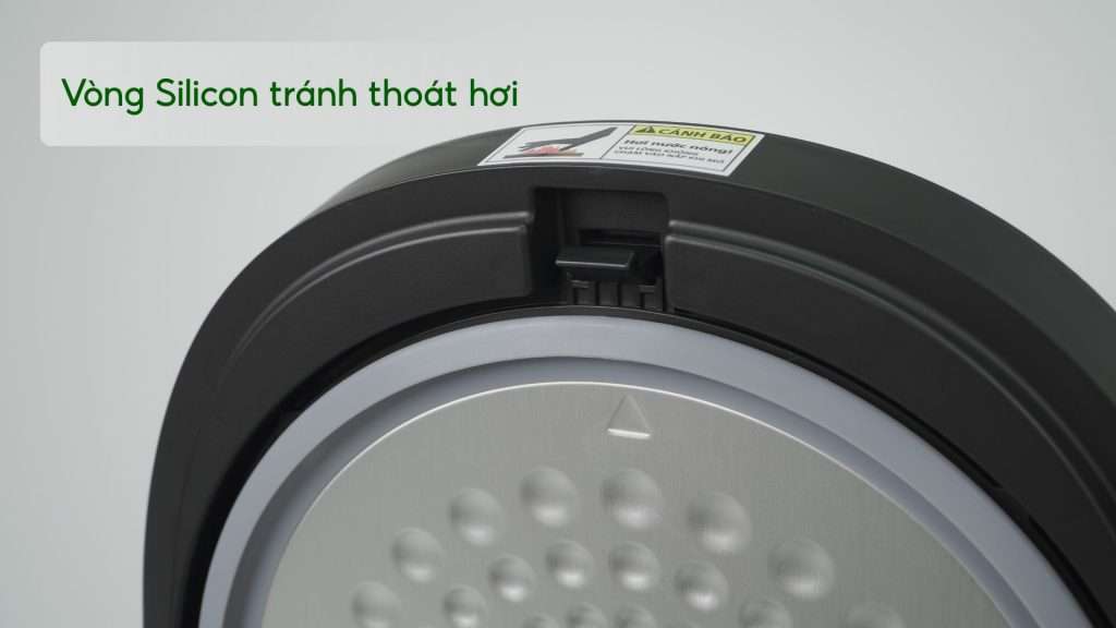 Nồi cơm điện tử PHILIPS HD4539_62_Đen viền đồng Vòng Silicon tránh thoát hơi