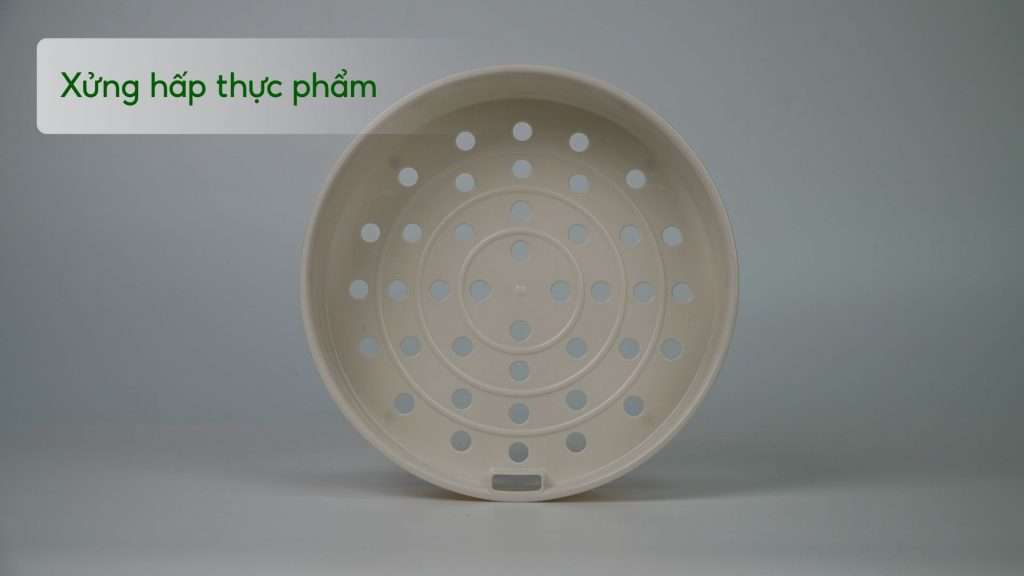 Nồi cơm điện tử PHILIPS HD4539_62_Đen viền đồng Xửng hấp thực phẩm