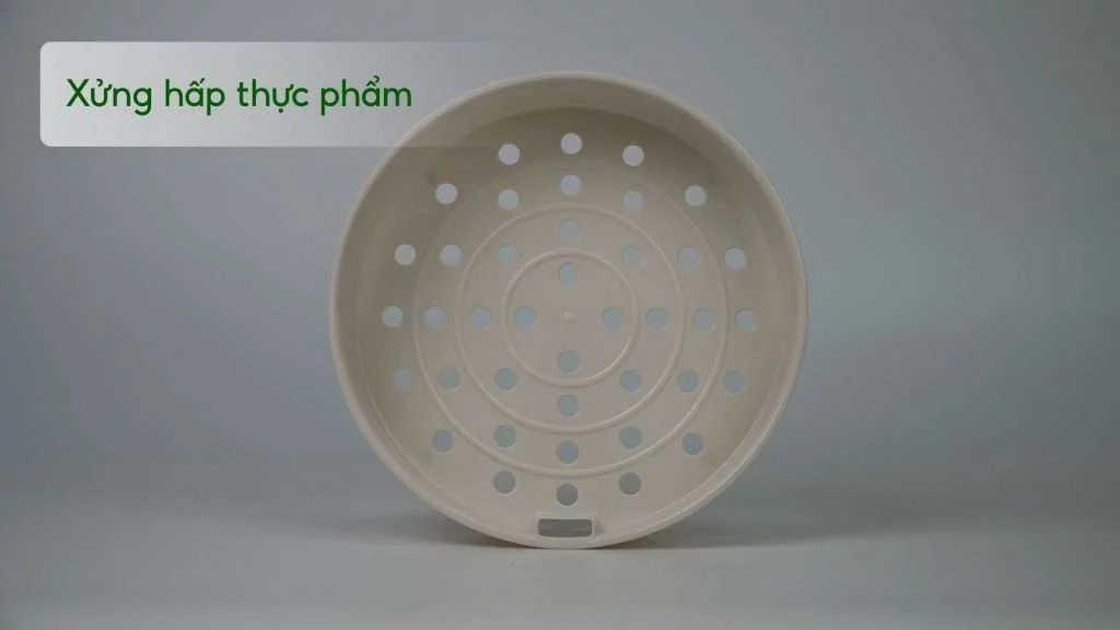 Nồi cơm điện tử PHILIPS HD4539_62_Đen viền đồng Xửng hấp thực phẩm