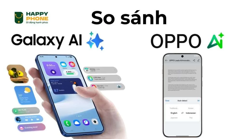So sánh Galaxy AI trên S25 với OPPO AI trên Find X8