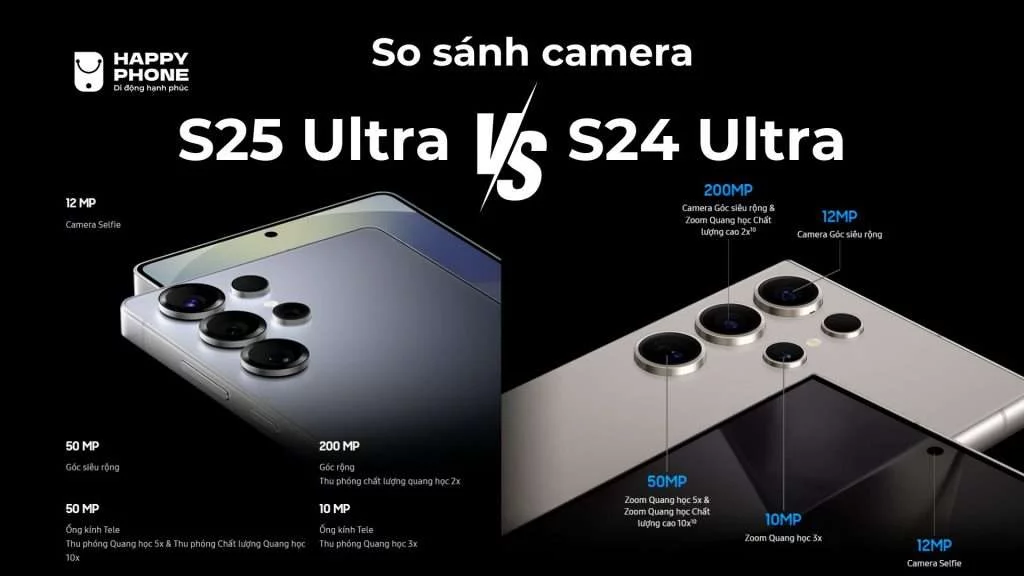 So sánh camera Galaxy S25 Ultra và Galaxy S24 Ultra