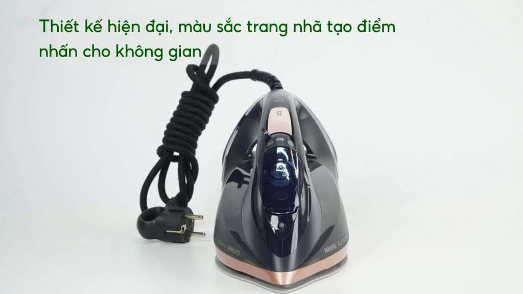 Bàn ủi hơi nước Philips DST7510_80 Đen Thiết kế hiện đại, màu sắc trang nhã tạo điểm nhấn cho không gian