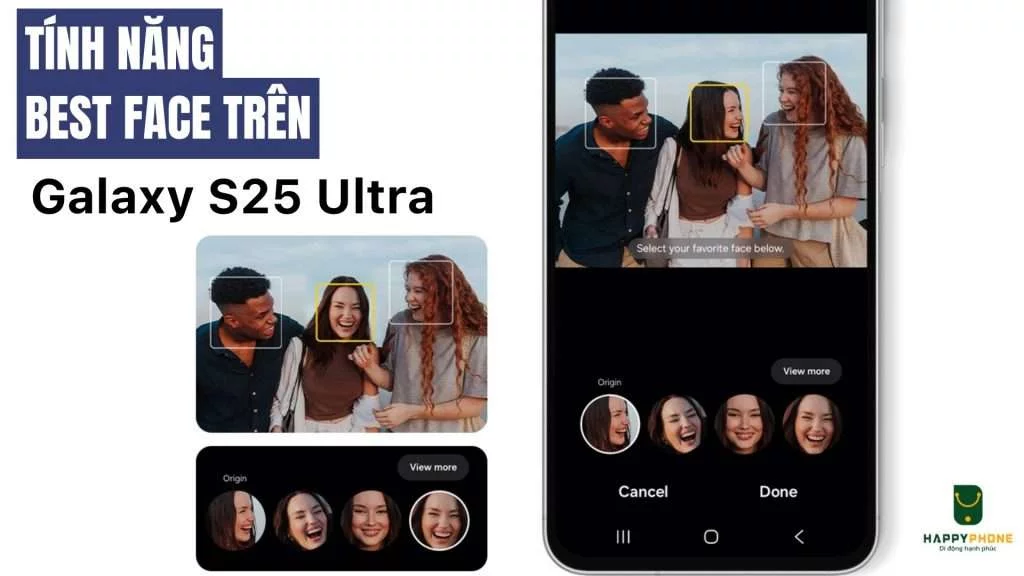 Cách chụp ảnh Best Face không cần app trên Galaxy S25 Ultra