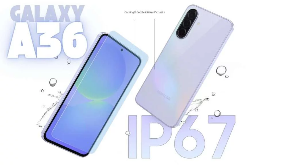 Galaxy A36 còn mang đến khả năng bảo vệ toàn diện với tiêu chuẩn IP67