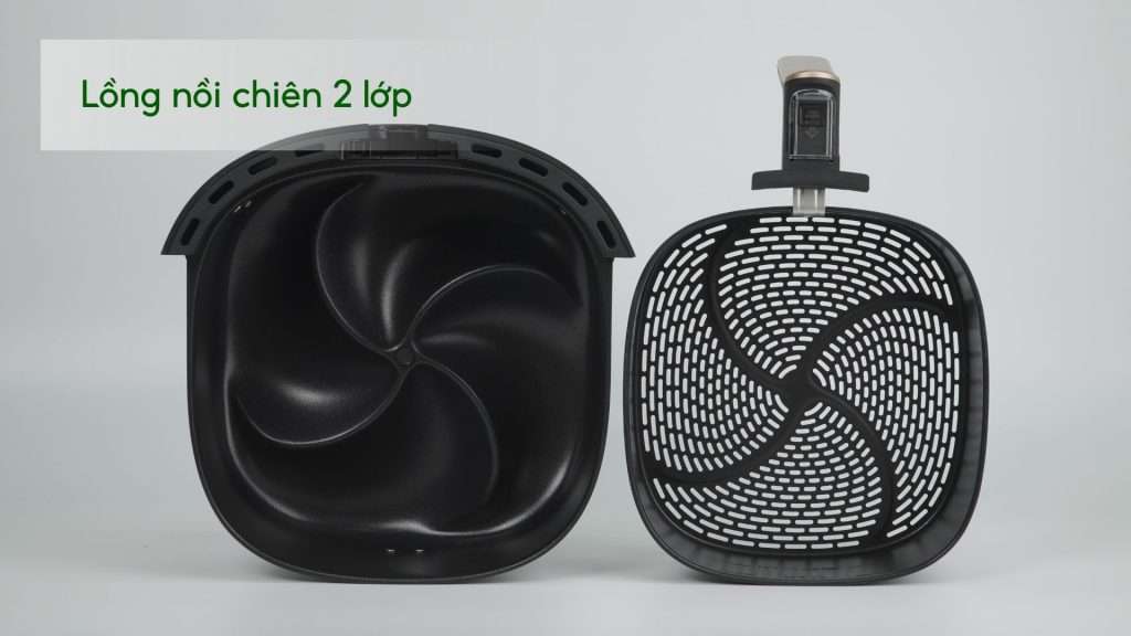 Nồi chiên không dầu PHILIPS NA342_00 Đen Lồng nồi chiên 2 lớp