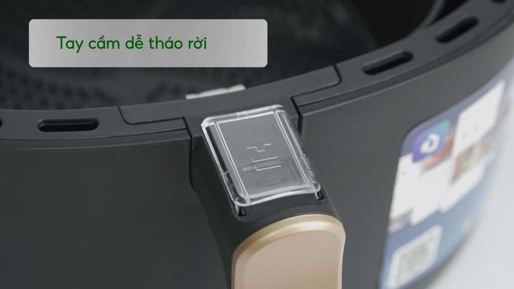 Nồi chiên không dầu PHILIPS NA342_00 Đen Tay cầm dễ tháo rời