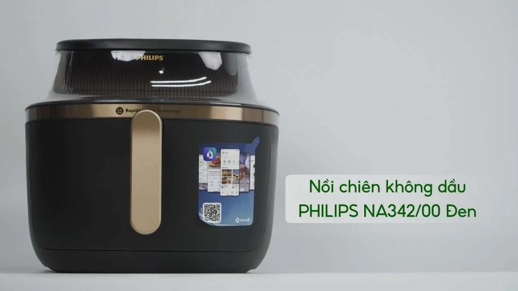 Nồi chiên không dầu PHILIPS NA342_00 Màu Đen