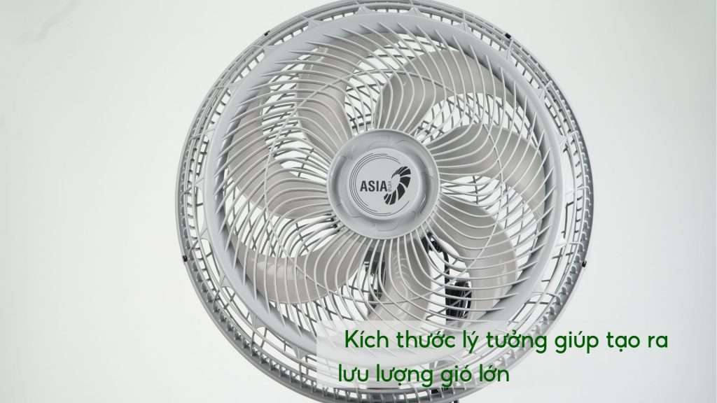 Quạt Đứng Asiavina Turbo Decor VY659991 – 110W Xám Kích thước lý tưởng giúp tạo ra lưu lượng gió lớn