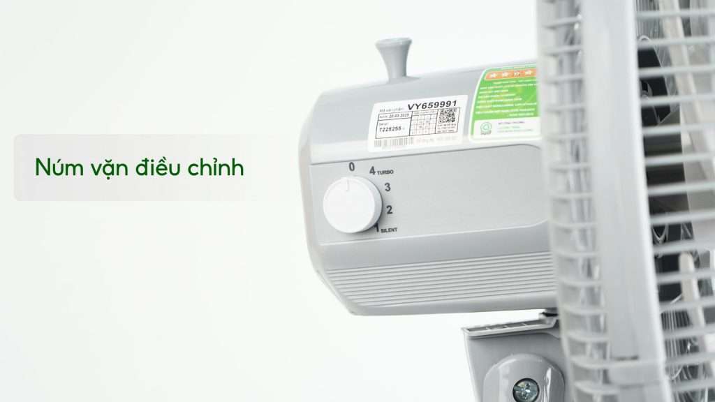 Quạt Đứng Asiavina Turbo Decor VY659991 – 110W Xám Núm vặn điều chỉnh