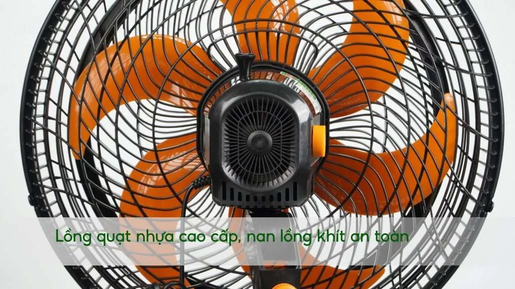 Quạt Đứng Asiavina Turbo Plus VY639891 & VY639892 90W Đen Lồng quạt nhựa cao cấp, nan lồng khít an toàn