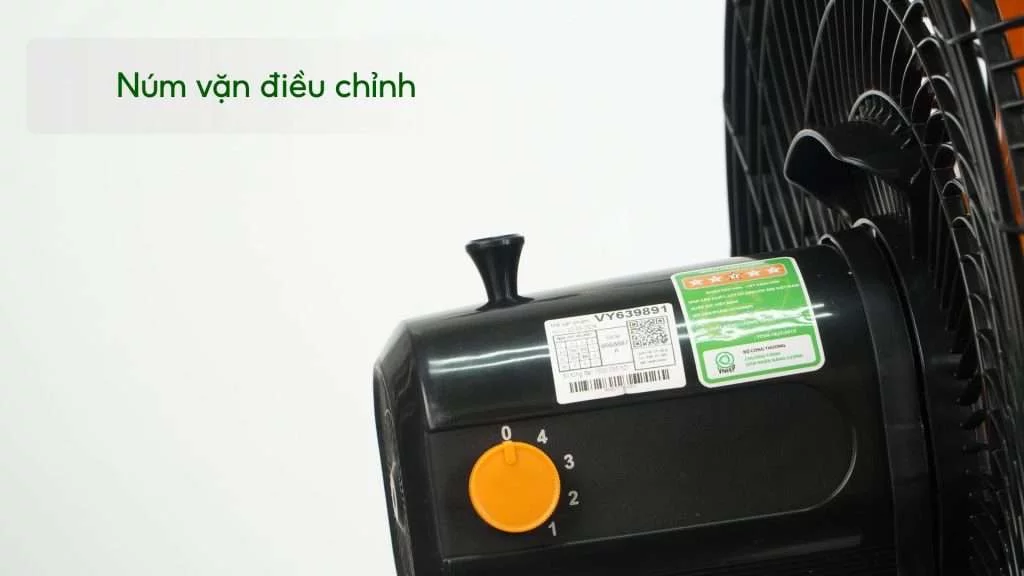 Quạt Đứng Asiavina Turbo Plus VY639891 & VY639892 90W Đen Núm vặn điều chỉnh