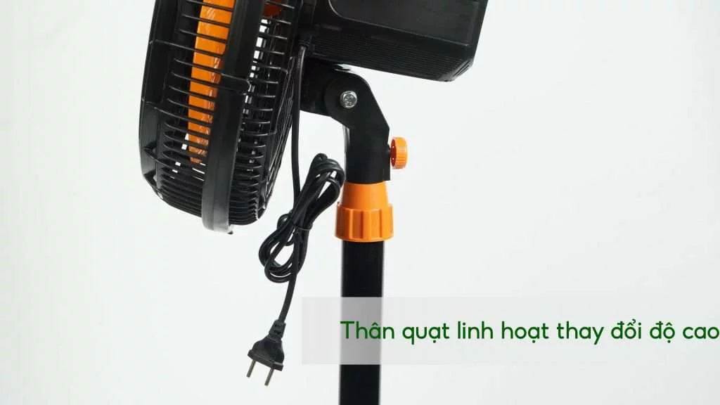 Quạt Đứng Asiavina Turbo Plus VY639891 & VY639892 90W Đen Thân quạt linh hoạt thay đổi độ cao