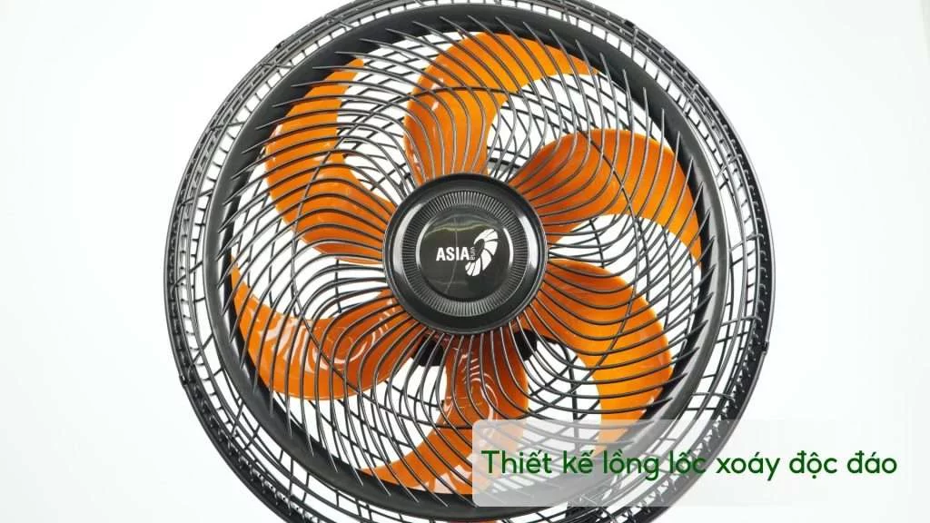 Quạt Đứng Asiavina Turbo Plus VY639891 & VY639892 90W Đen Thiết kế lồng lốc xoáy độc đáo