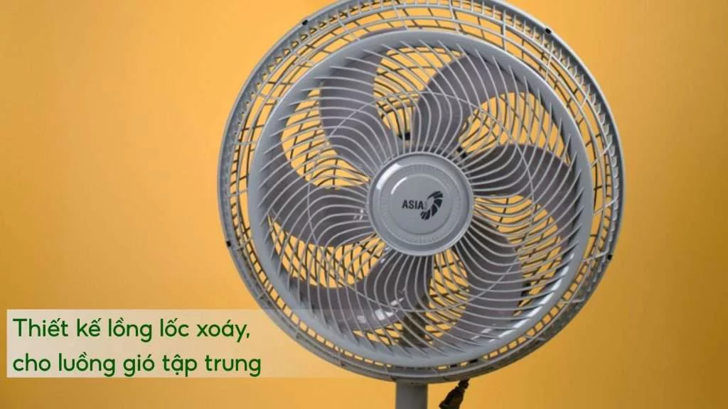 Quạt Đứng Asiavina Turbo Plus Vy639792 – 90W Xám Thiết kế lồng lốc xoáy, cho luồng gió tập trung