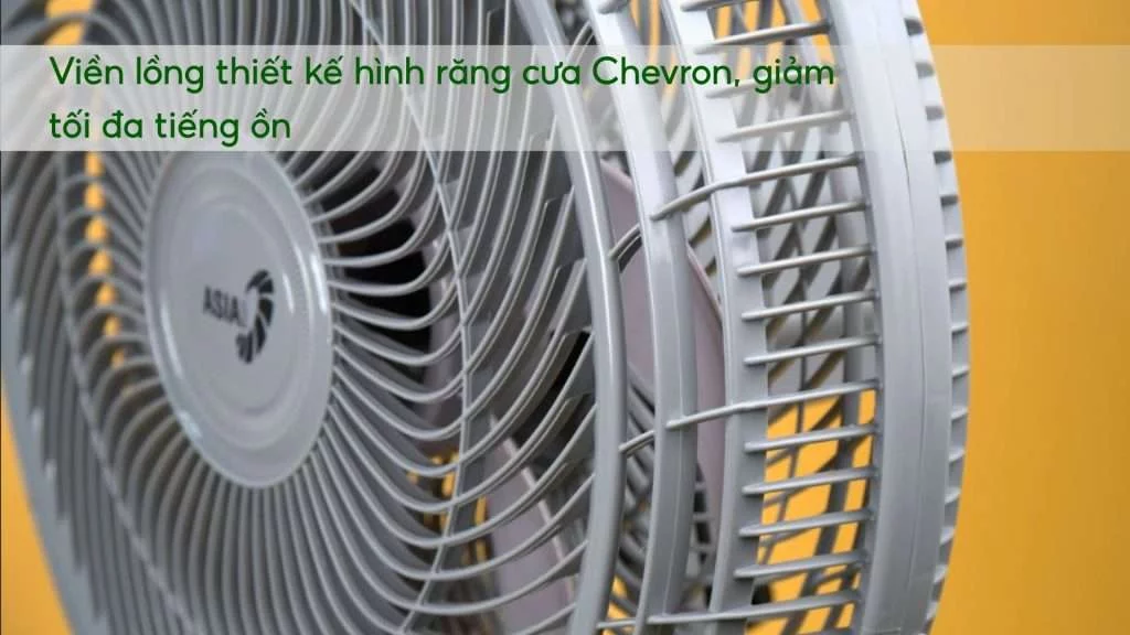 Quạt Đứng Asiavina Turbo Plus Vy639792 – 90W Xám Viền lồng thiết kế hình răng cưa Chevron, giảm tối đa tiếng ồn