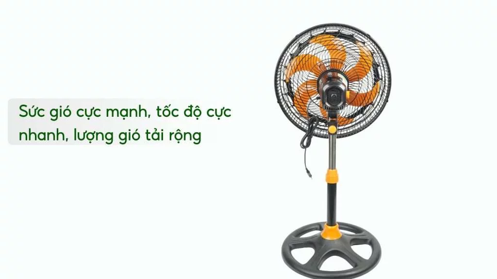 Quạt Lửng Asiavina Turbo Plus VY638892 – 90W Đen Sức gió cực mạnh, tốc độ cực nhanh, lượng gió tải rộng