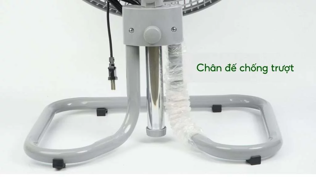 Quạt Sàn Asiavina Turbo Max VY646990 – 100W Xám Chân đế chống trượt