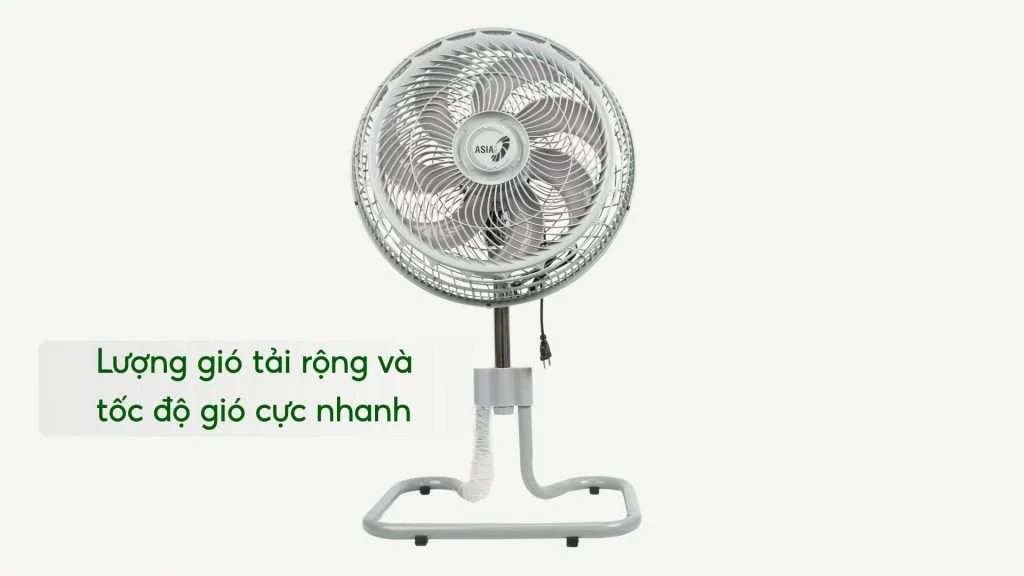 Quạt Sàn Asiavina Turbo Max VY646990 – 100W Xám Lượng gió tải rộng và tốc độ gió cực nhanh