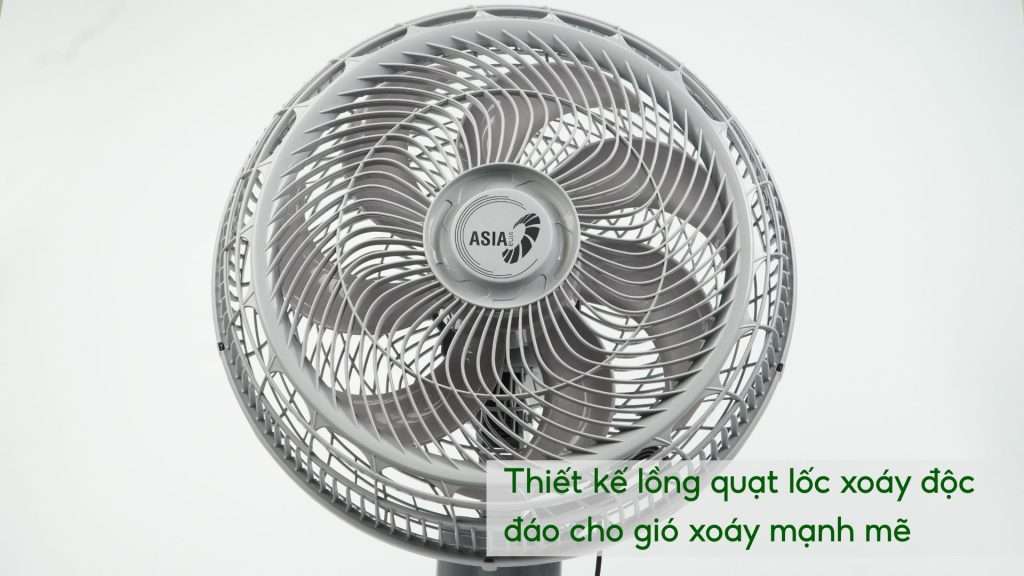 Quạt Sàn Asiavina Turbo Max VY646990 – 100W Xám Thiết kế lồng quạt lốc xoáy độc đáo cho gió xoáy mạnh mẽ