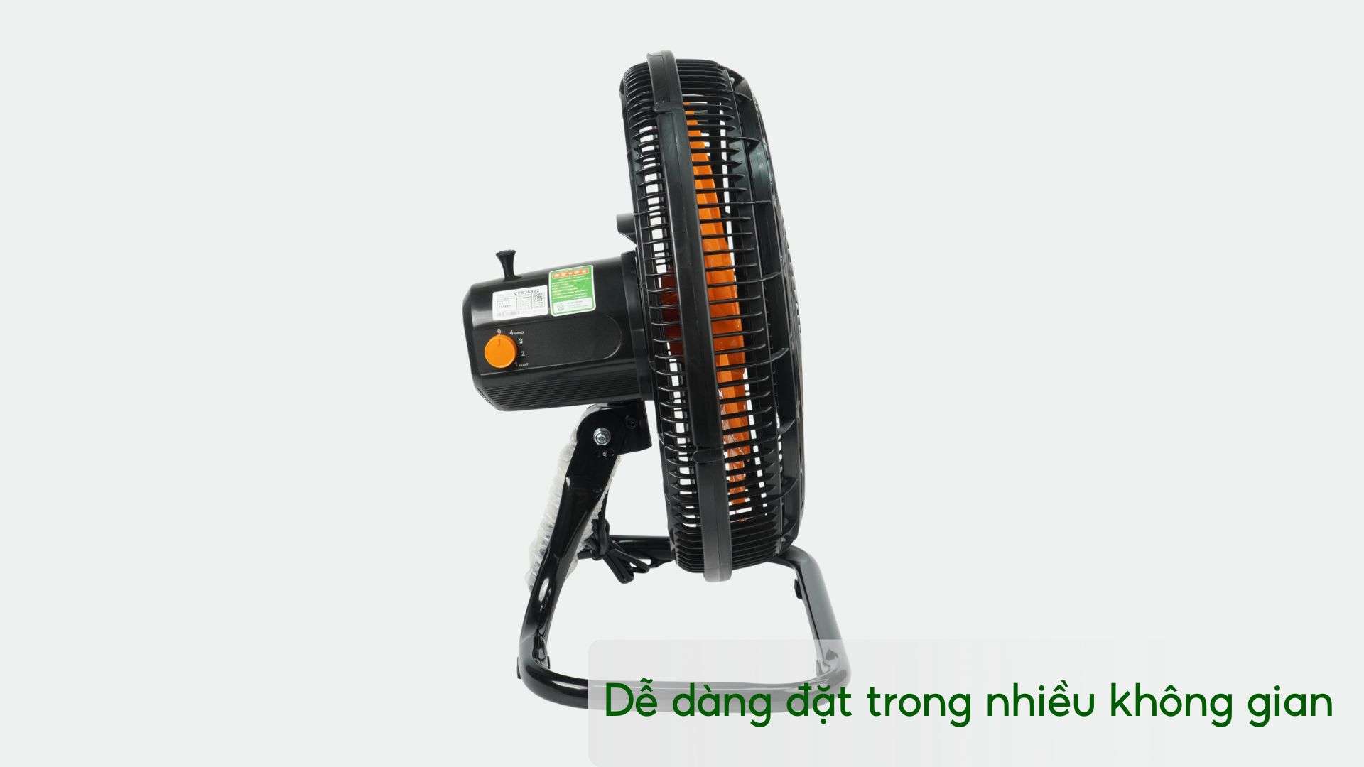 Quạt Sàn Asiavina Turbo Plus VY636892 – 90W Đen Dễ dàng đặt trong nhiều không gian