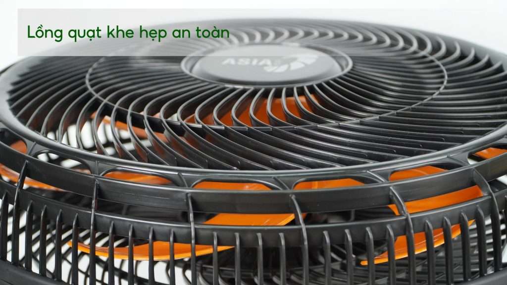Quạt Treo Asiavina Turbo Plus VY637892 90W Đen Lồng quạt khe hẹp an toàn