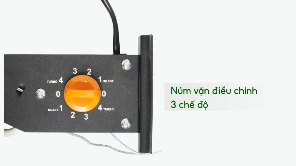 Quạt Treo Asiavina Turbo Plus VY637892 90W Đen Núm vặn điều chỉnh 3 chế độ