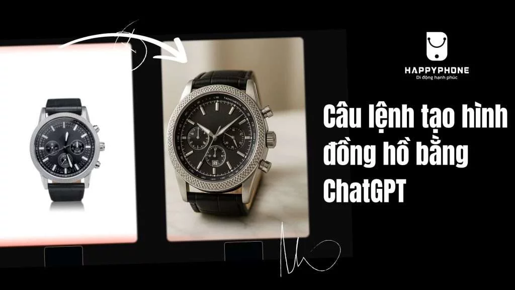Câu lệnh tạo hình đồng hồ bằng ChatGPT có logo