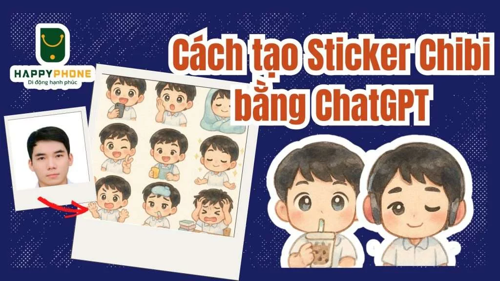 Câu lệnh tạo sticker cá nhân bằng ChatGPT đơn giản có logo