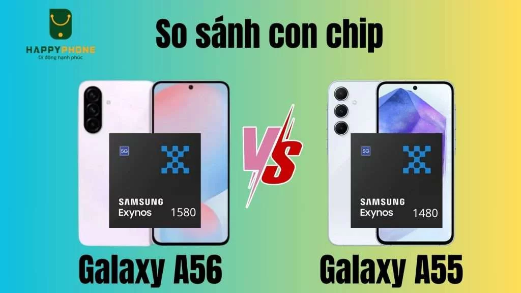 Galaxy A55 chơi game mượt hơn Galaxy A56 có logo
