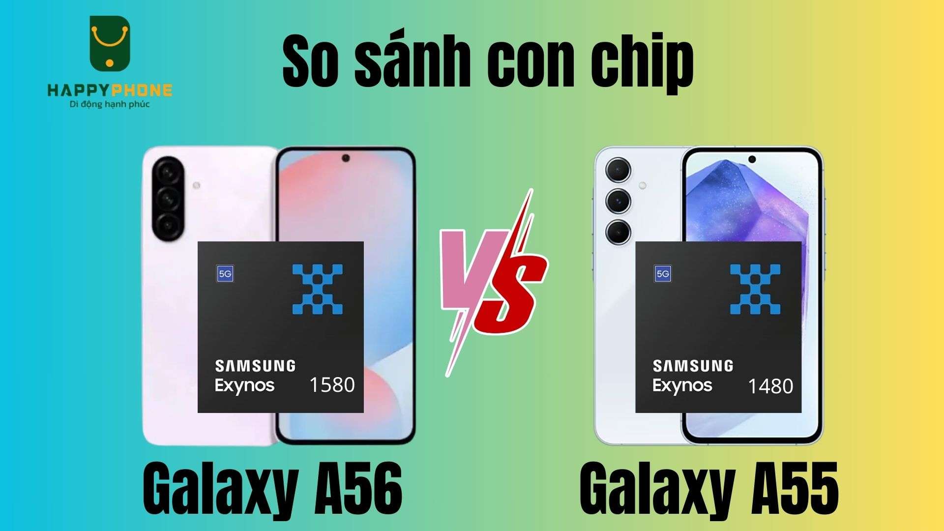 Galaxy A55 chơi game mượt hơn Galaxy A56 có logo