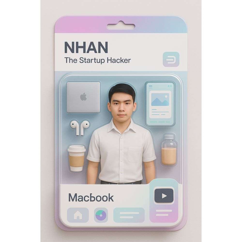 Hướng dẫn tạo câu lệnh hình AI trend thẻ nhân vật với Phong cách Hacker Khởi nghiệp