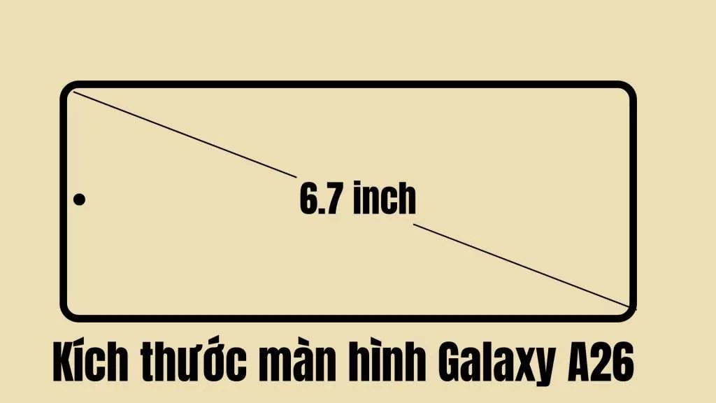 Kích thước màn hình Galaxy A26