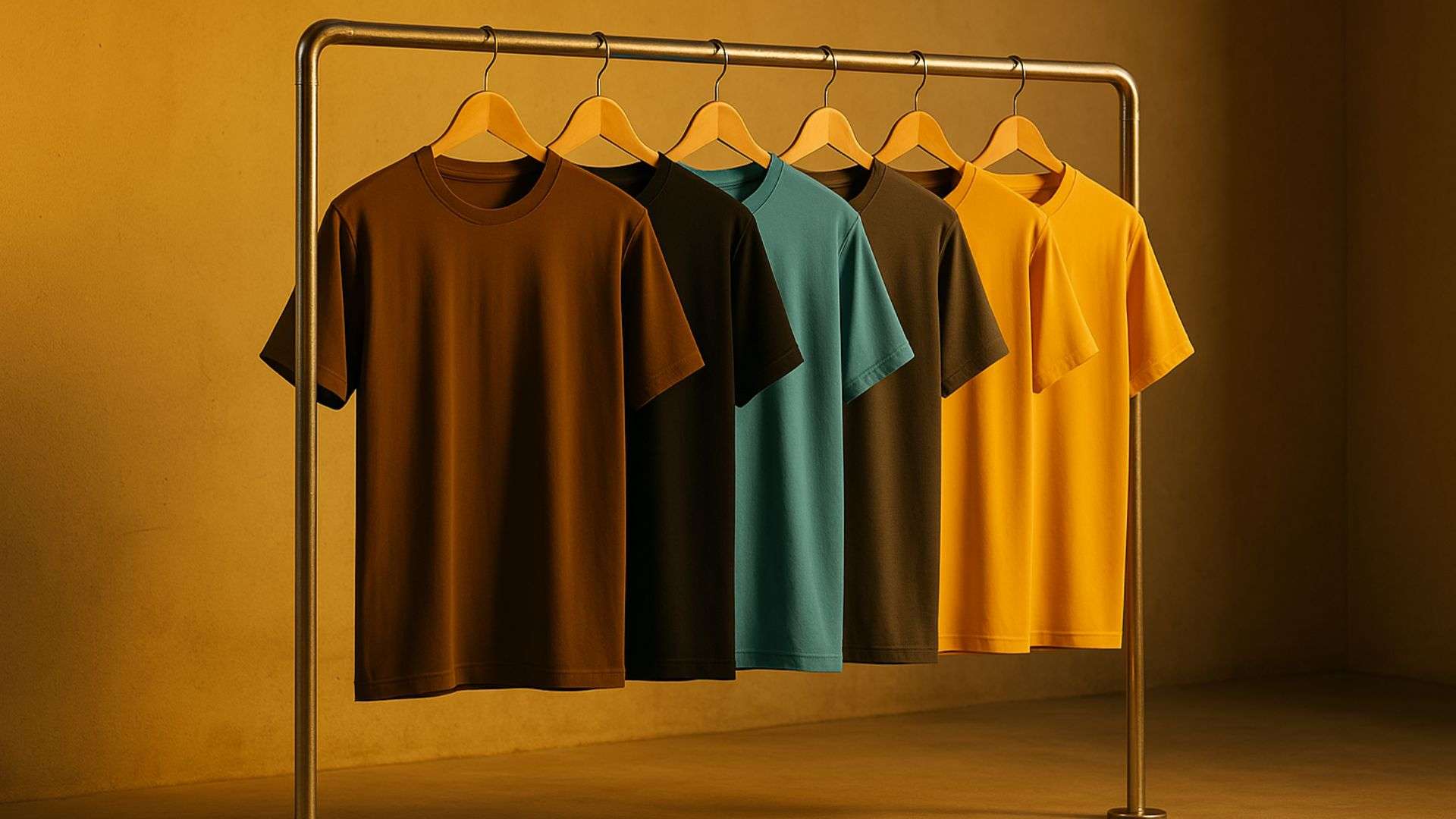 Phong cách Studio ánh sáng vàng – nền bê tông