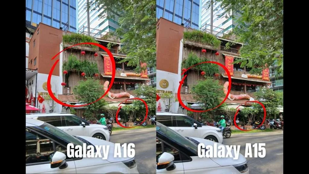 So sánh camera chính của Galaxy A15 và A16