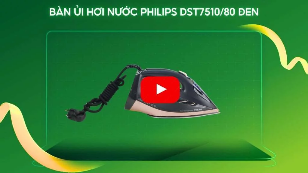 Bàn ủi hơi nước Philips DST7510_80 Đen