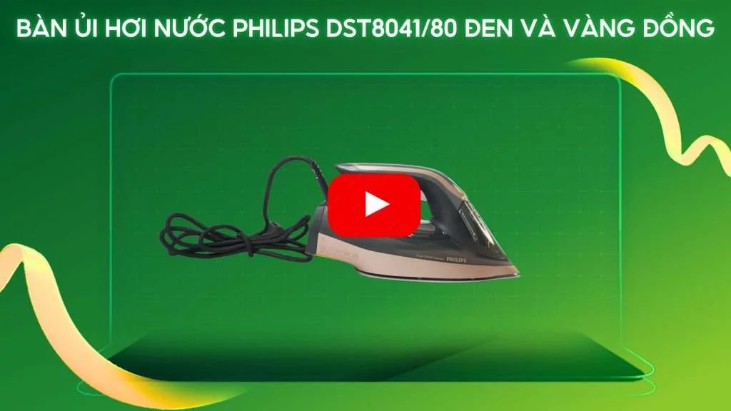 Bàn ủi hơi nước Philips DST8041_80 Đen và vàng đồng