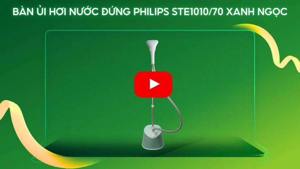 Bàn ủi hơi nước đứng Philips STE1010_70 Xanh ngọc