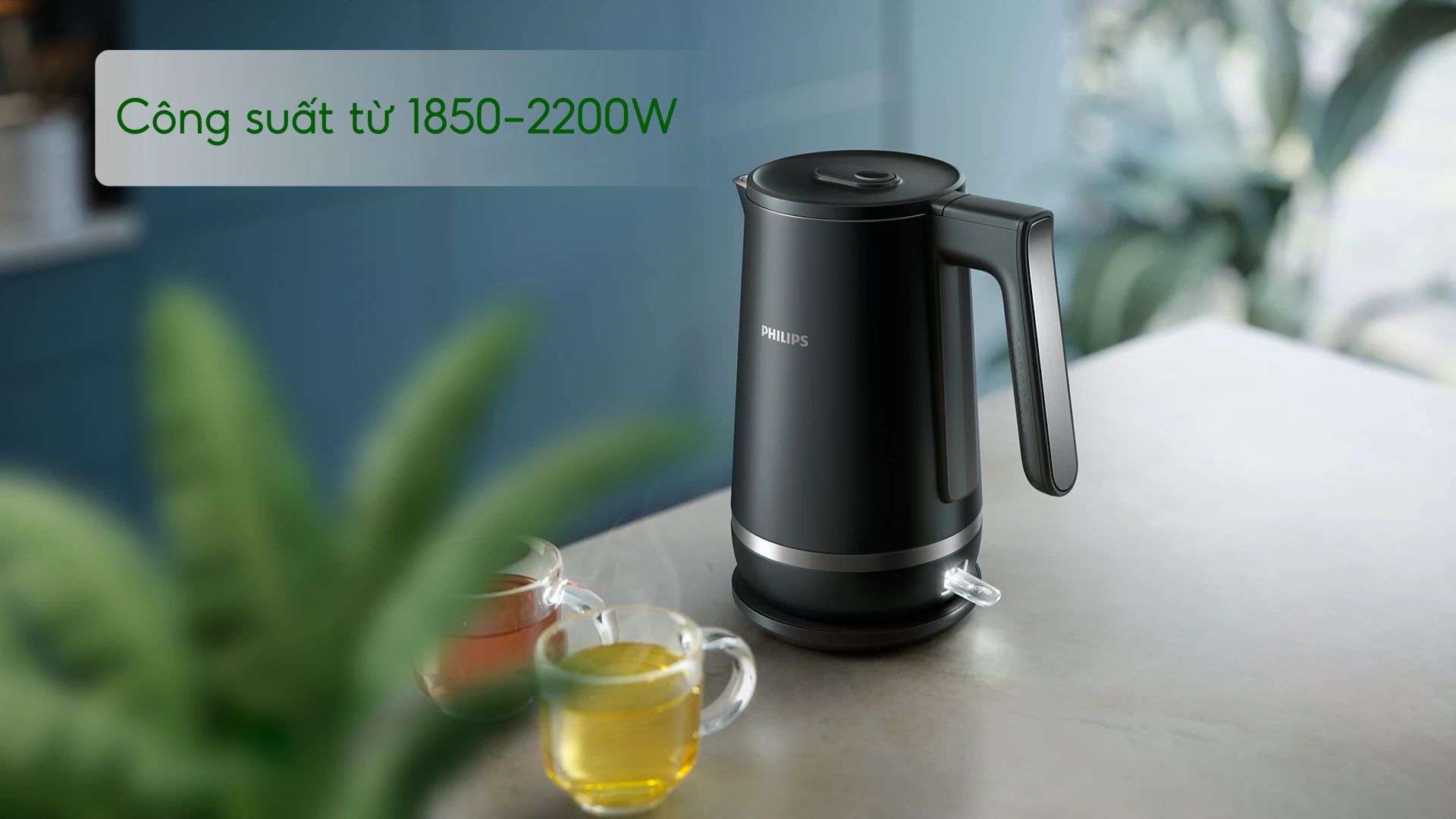 Bình đun Philips HD9395_90 công suất từ 1850-2200W