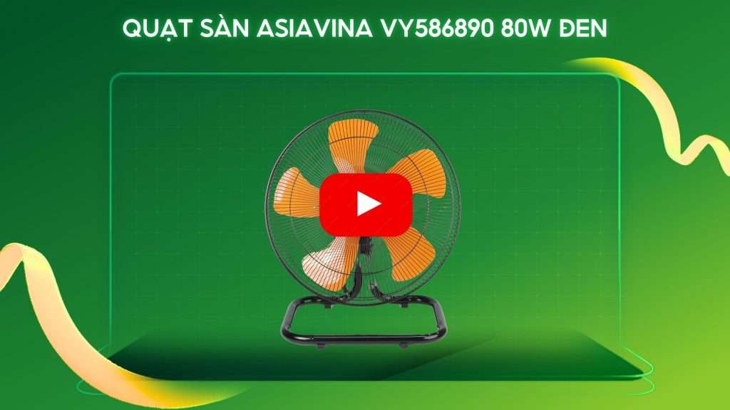 Quạt Sàn ASIA VY586790 80W XÁM và VY586890 80W ĐEN