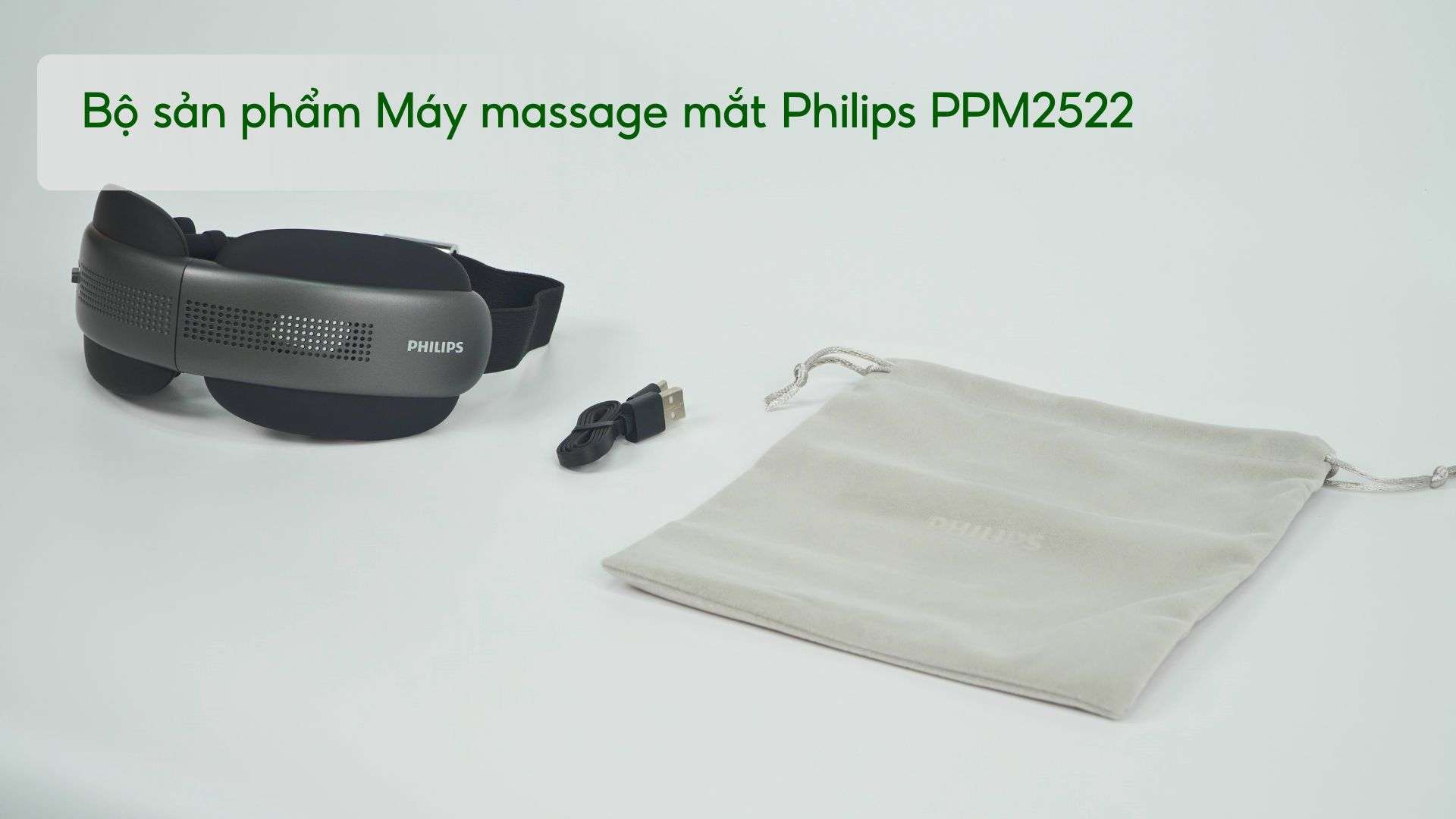 Bộ sản phẩm Máy massage mắt Philips PPM2522