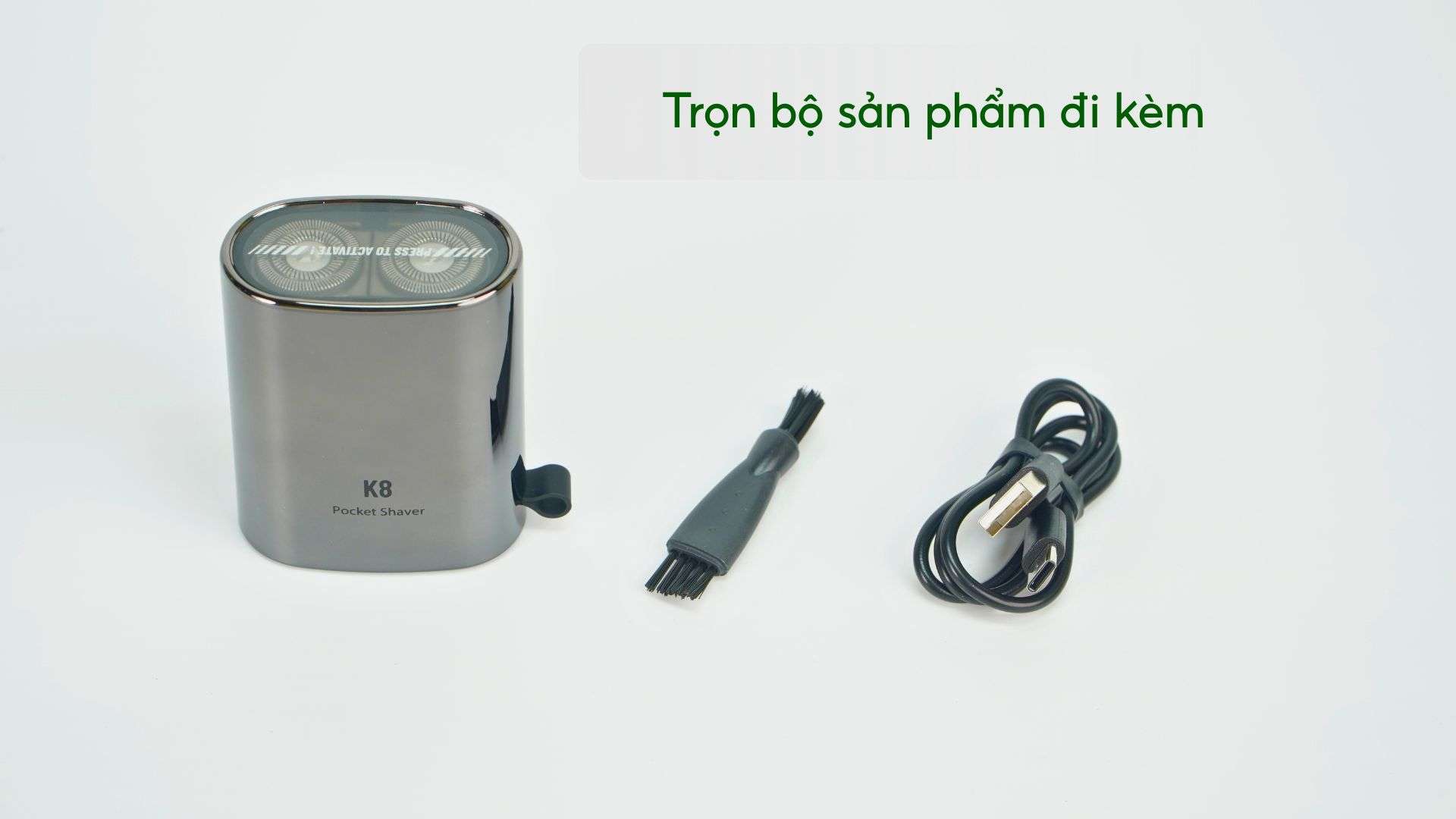 Máy cạo râu Enchen K8 Trọn bộ sản phẩm đi kèm