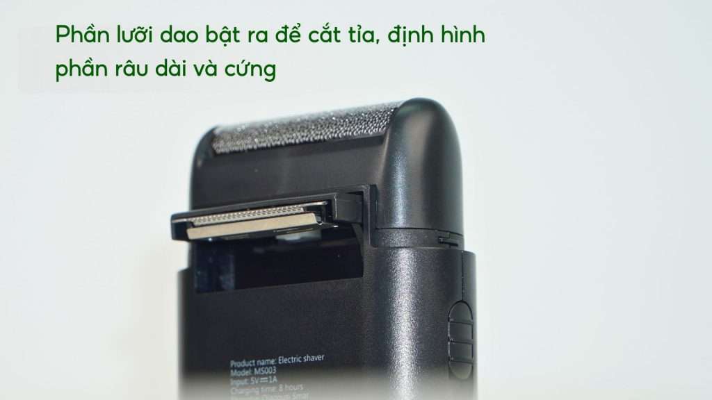 Máy cạo râu Enchen MS003 Phần lưỡi dao bật ra để cắt tỉa, định hình phần râu dài và cứng