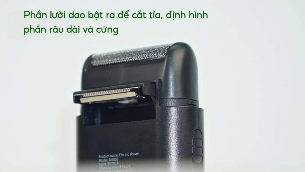 Máy cạo râu Enchen MS003 Phần lưỡi dao bật ra để cắt tỉa, định hình phần râu dài và cứng