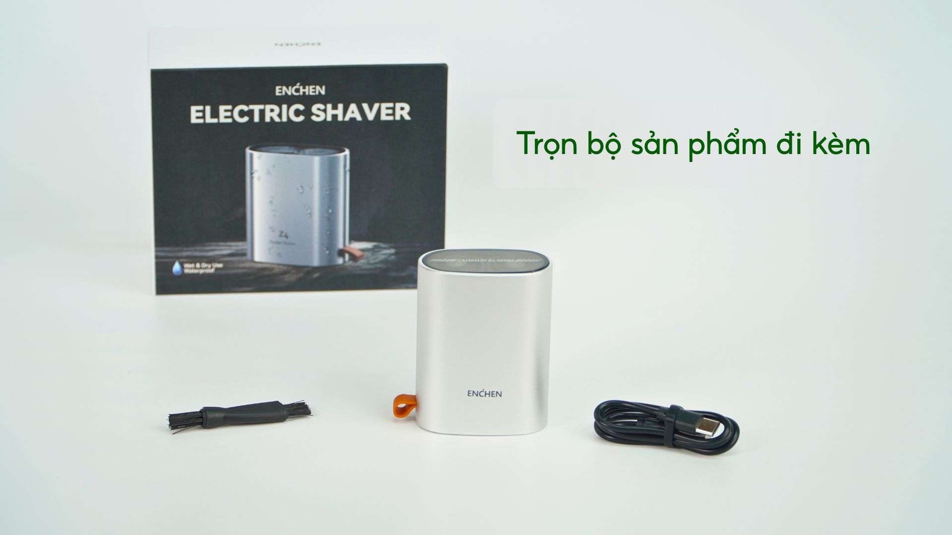 Máy cạo râu Enchen Z4 Trọn bộ sản phẩm đi kèm
