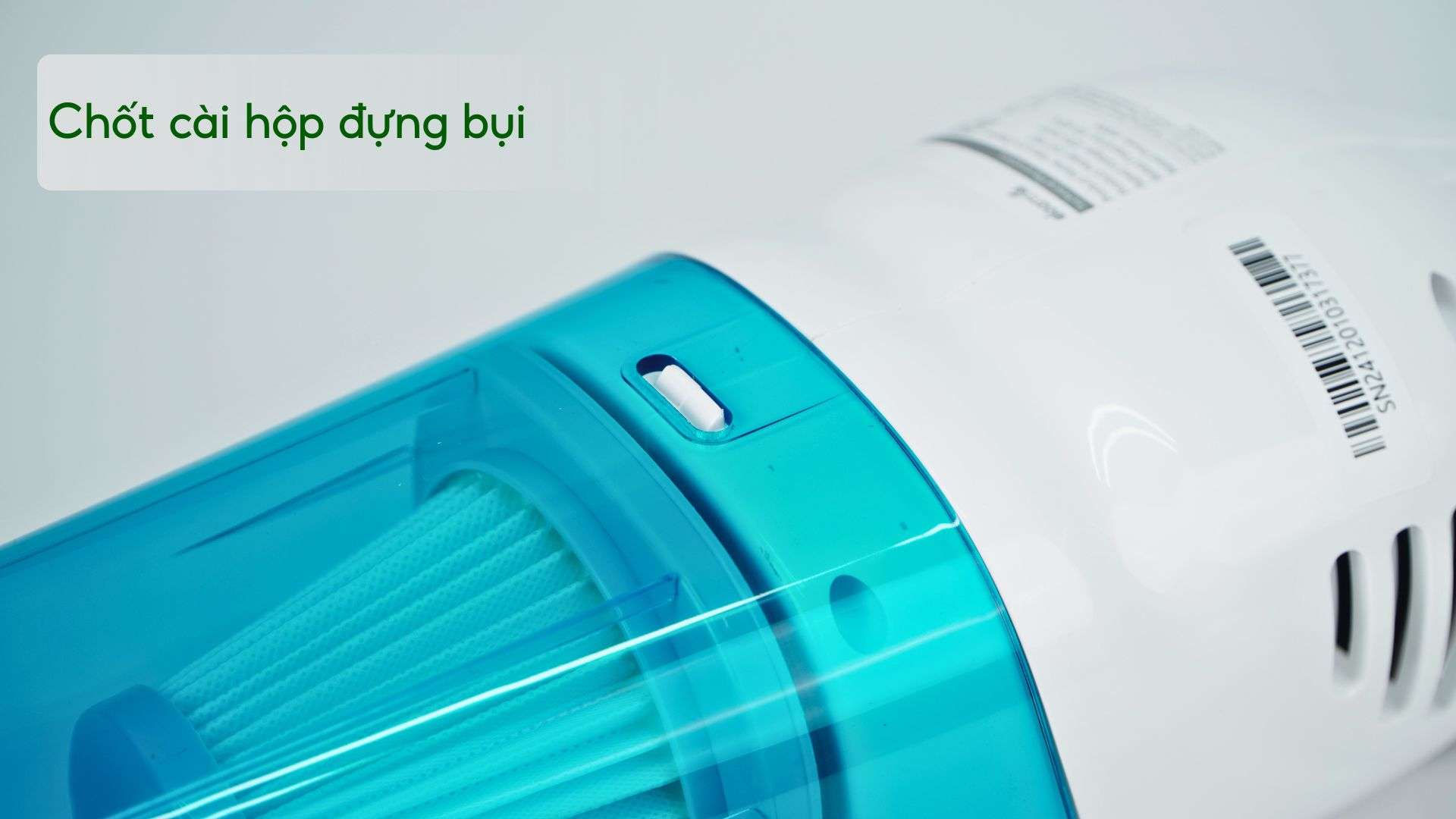 Máy hút bụi Deerma DX118C Chốt cài hộp đựng bụi