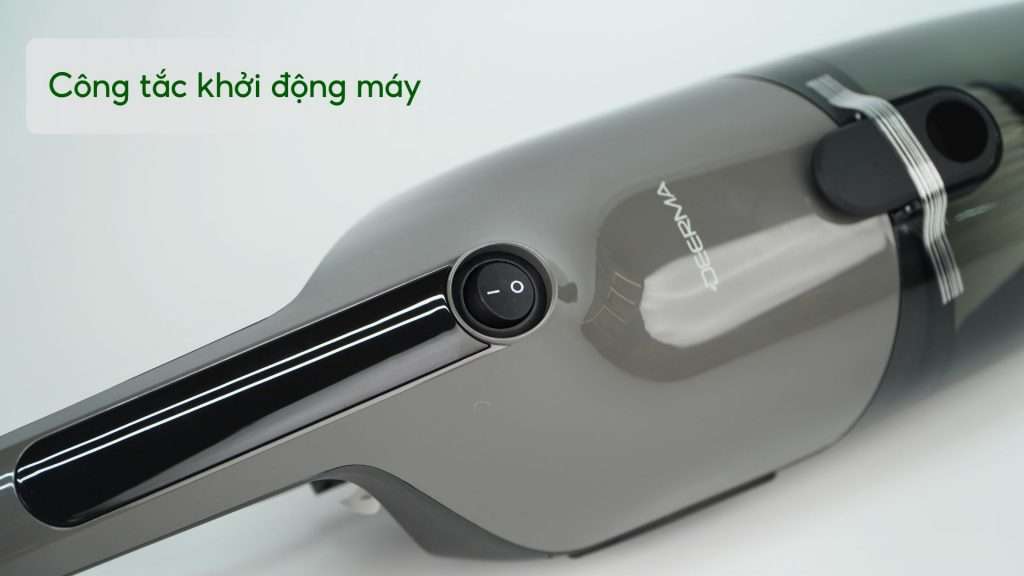 Máy hút bụi Deerma DX120C xám Công tắc khởi động máy
