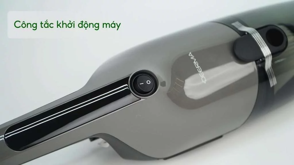 Máy hút bụi Deerma DX120C xám Công tắc khởi động máy