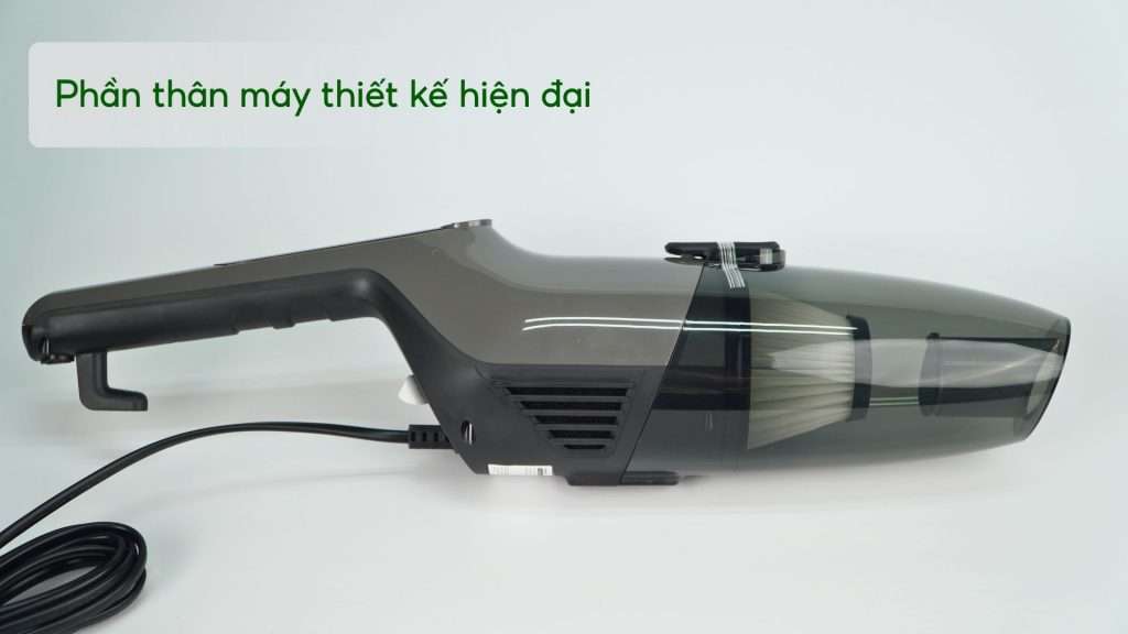 Máy hút bụi Deerma DX120C xám Phần thân máy thiết kế hiện đại