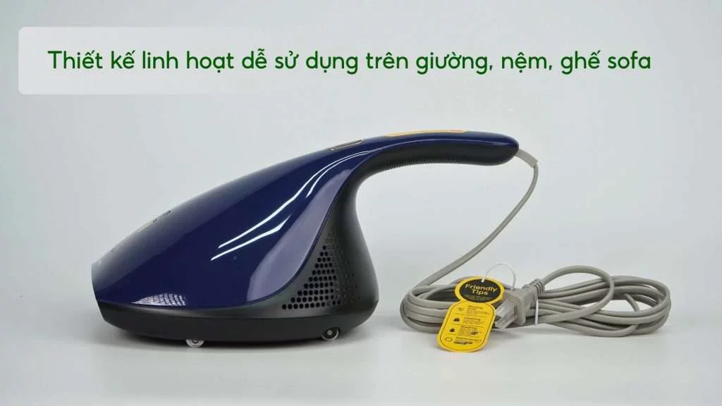 Máy hút bụi đệm giường DEERMA CM818 Thiết kế linh hoạt dễ sử dụng trên giường, nệm, ghế sofa