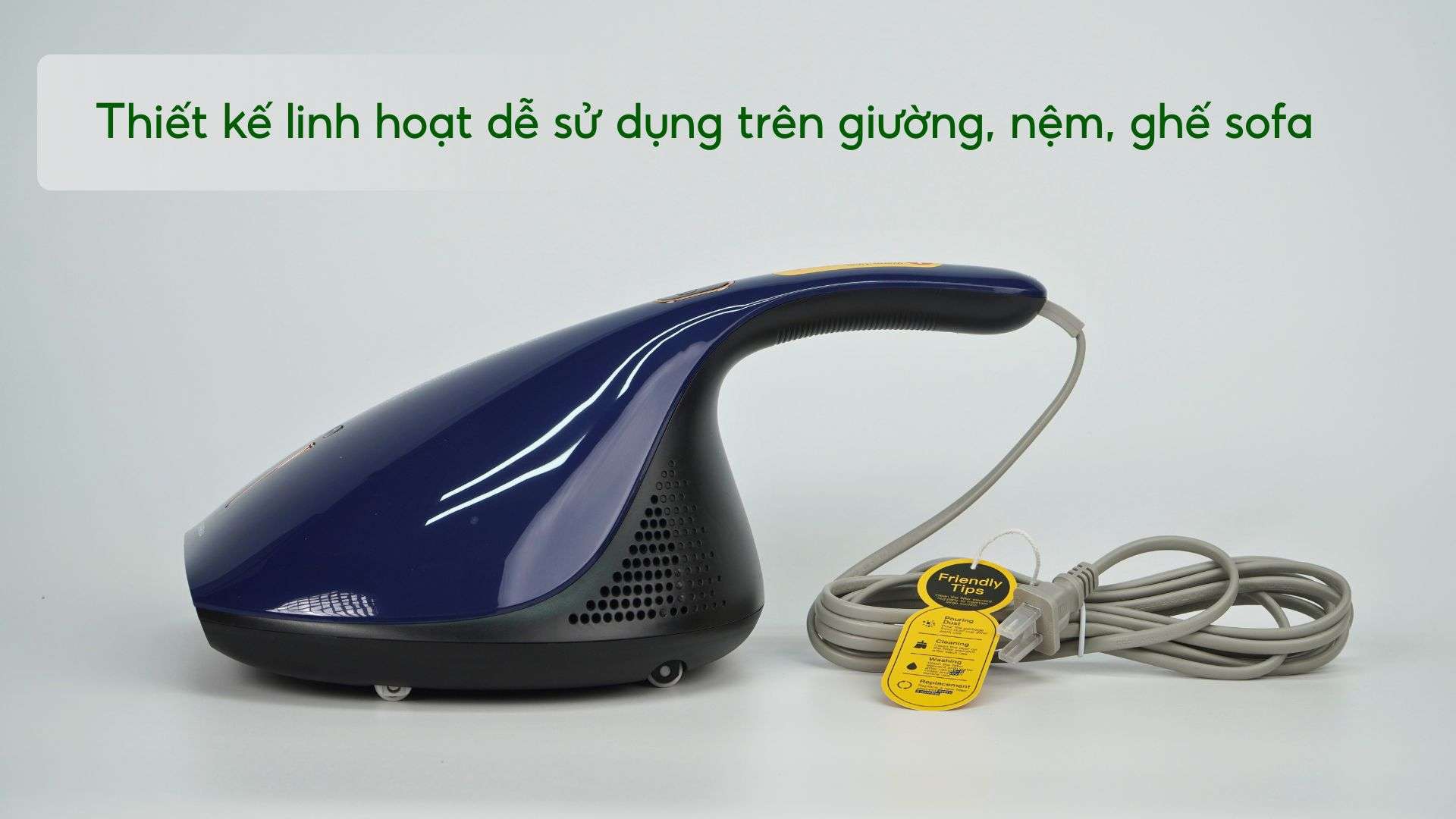 Máy hút bụi đệm giường DEERMA CM818 Thiết kế linh hoạt dễ sử dụng trên giường, nệm, ghế sofa